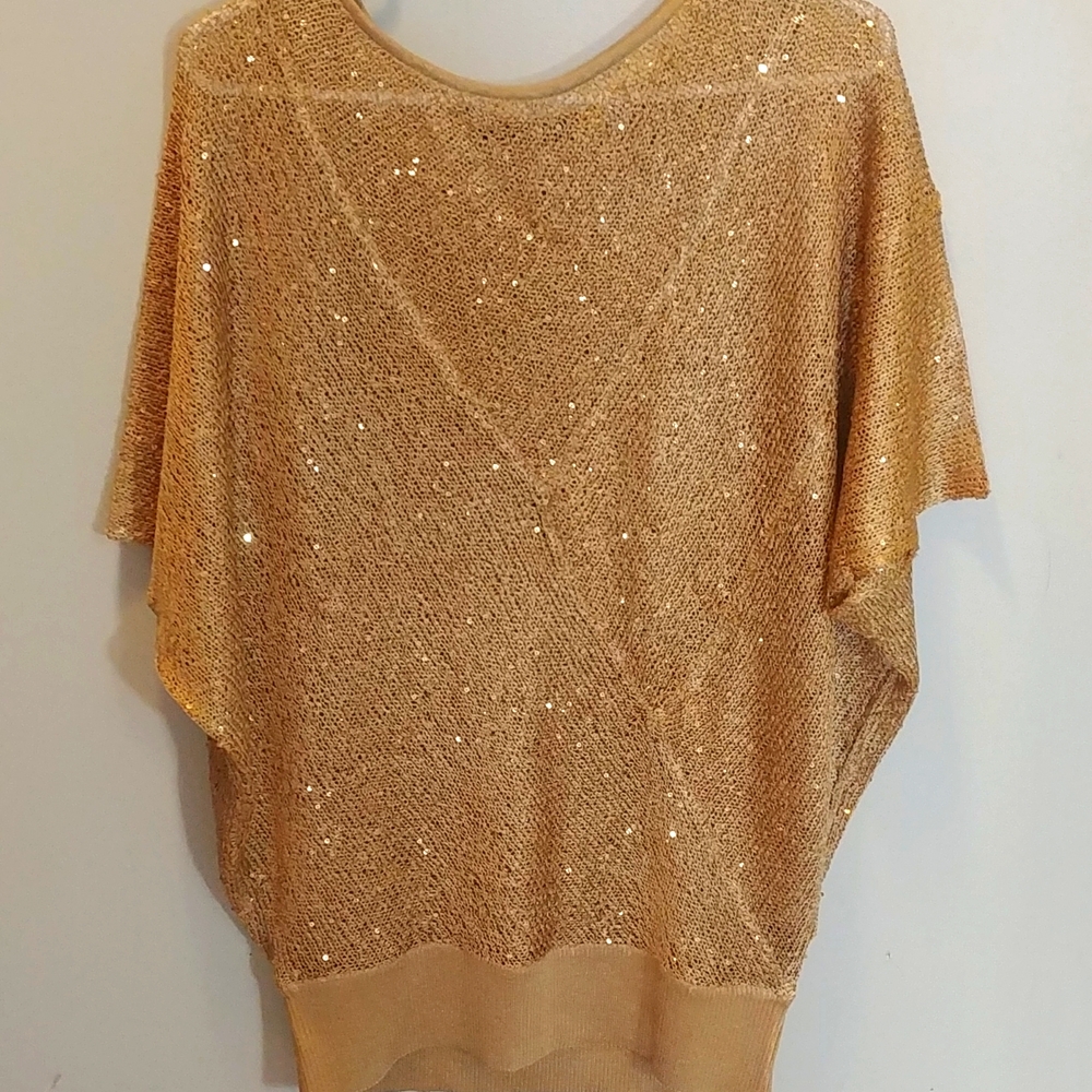 Suzy Shier Ladies Mesh Sequence Top